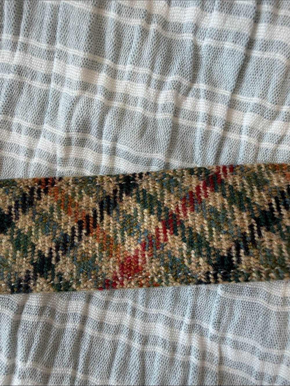 Kiel James Patrick X Brooks Brothers Navy & Tan Striped Reversible Men’s Belt - Picture 5 of 7